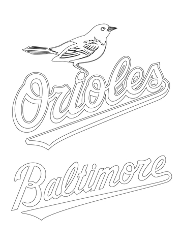 Baltimore Orioles Logo  Coloring Page